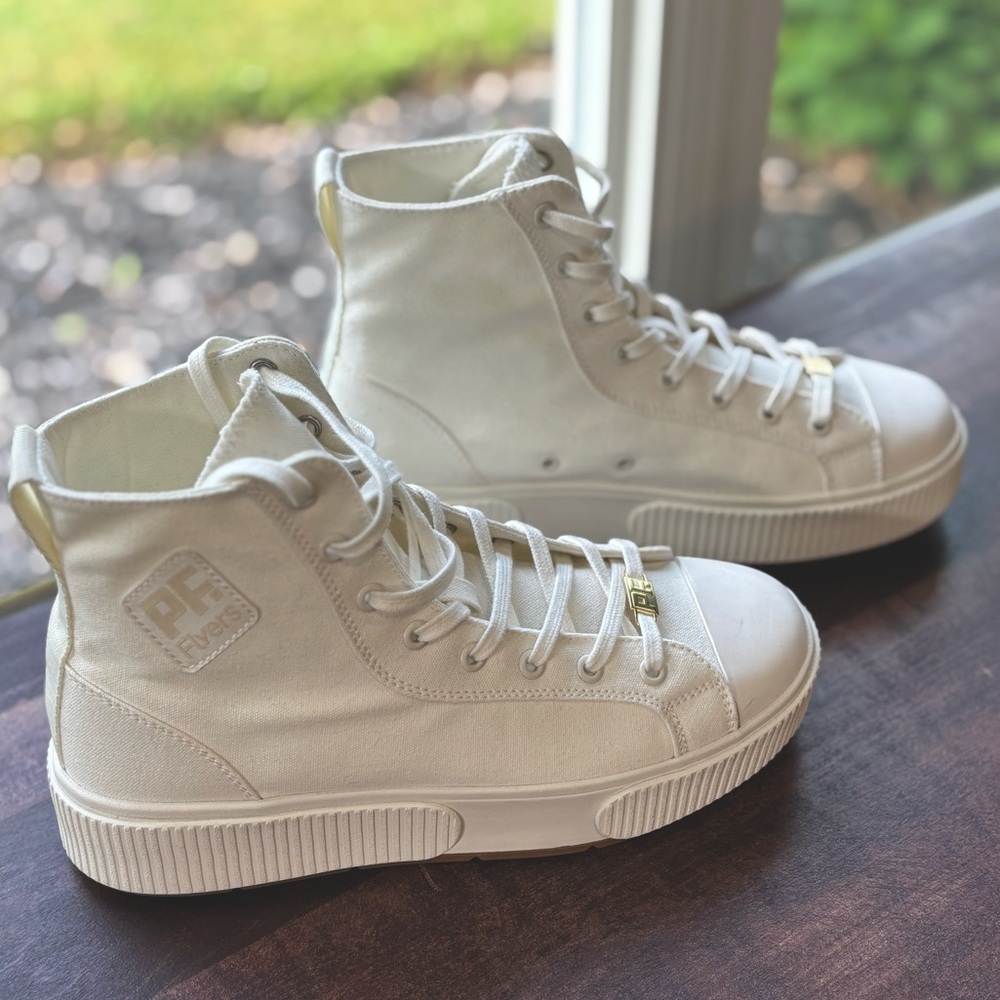 PF Flyers - Allston Hi Top Platform Canvas Sneakers - Picture 13 of 13